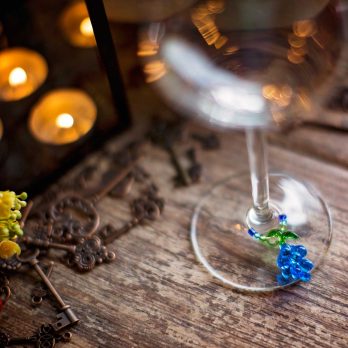 origineel cadeau uniek geschenk glazen glasmarker wijnglasmarker fruit druiven