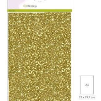 CraftEmotions glitterpapier 5 vel goud 120gr