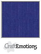 CraftEmotions linnenkarton 10 vel saffierblauw