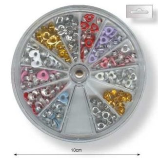 Eyelets kit hartjes 12kl./180pcs.