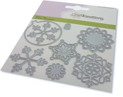 CraftEmotions Die - kerstbal rond multi ornament card 11*9cm - 82mm