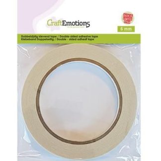 CraftEmotions Dubbelzijdig klevend tape 6mm 20 MT