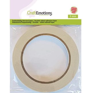 CraftEmotions Dubbelzijdig klevend tape 3 mm 20 MT 1 RL