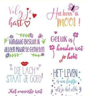 CraftEmotions clearstamps A6 - Quotes - volg je hart- ... (NL)