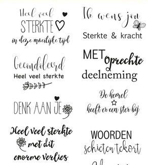 CraftEmotions clearstamps A6 - Condoleance (NL)