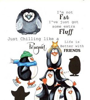 CraftEmotions Clearstamps A6 - Penguin 1