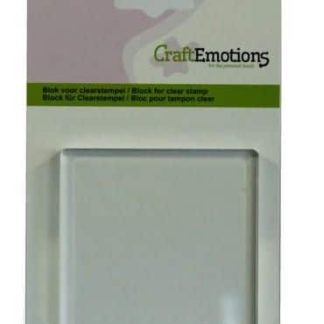 CraftEmotions blok voor clearstempel 74x74mm - 8mm