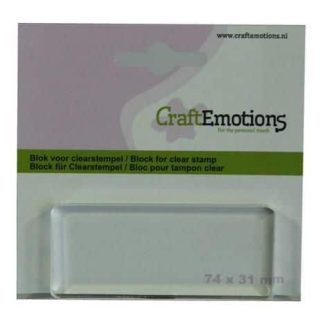 CraftEmotions blok voor clearstempel 74x31mm - 8mm