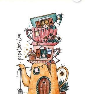 CraftEmotions clearstamps A6 - Teapot House