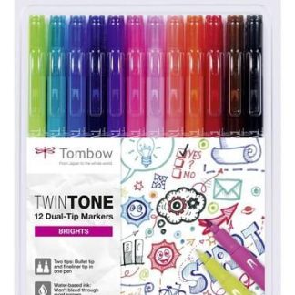 Tombow TwinTone markers 12st set stralende kleuren