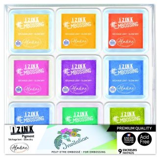 SET 9 INKPADS IZINK PIGMENT VIF - M