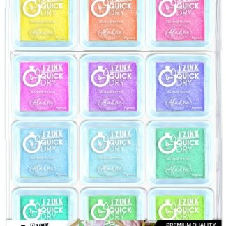 SET OF 12 IZINK QUICK DRY M INKPADS - PASTEL