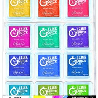 SET OF 12 IZINK QUICK DRY M INKPADS - BRIGHT