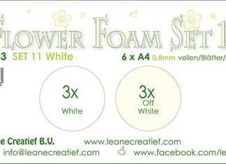 LeCrea - Flower Foam set 11 6 vl 2x3 Wit