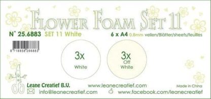 LeCrea - Flower Foam set 11 6 vl 2x3 Wit