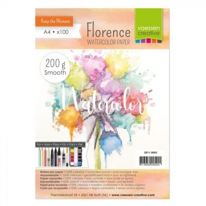 Florence -Watercolor paper smooth 200g A4 10pcs