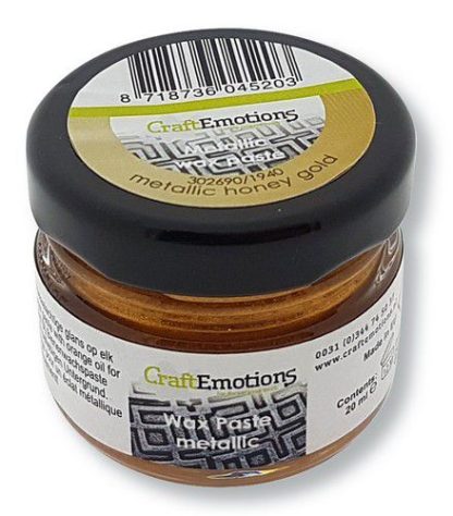 CraftEmotions Wax Paste metallic - honing goud
