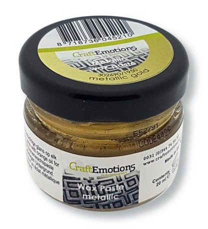 CraftEmotions Wax Paste metallic - goud