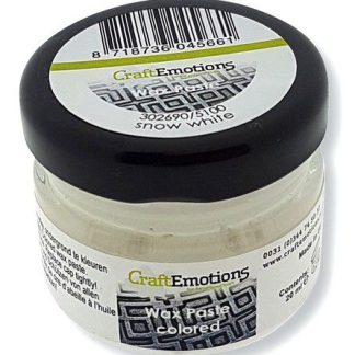 CraftEmotions Wax Paste gekleurd - sneeuwwit