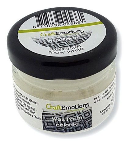 CraftEmotions Wax Paste gekleurd - sneeuwwit