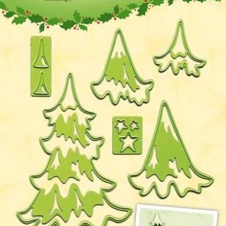 LeCrea - Leabilitie Christmas Trees snij en embossing mal