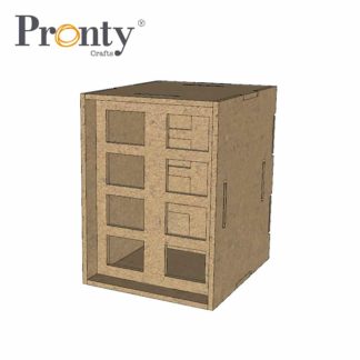 Pronty Crafts Pronty MDF Half Box Acrylic Pens Storage