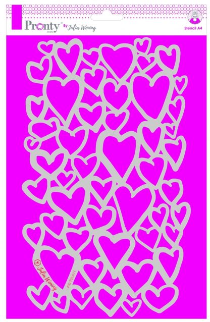 Pronty Crafts Hearts A4 Stencil