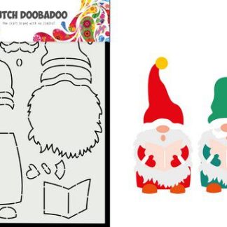 Dutch Doobadoo Card Art Built up Caroling Gnome