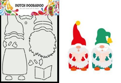 Dutch Doobadoo Card Art Built up Caroling Gnome