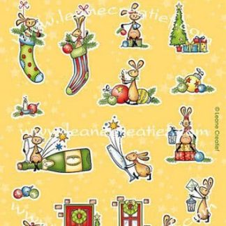 LeCrea - Mix & Match knipvellen Bunnies Kerst