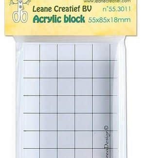 LeCrea - Acrylic clear stamp block 55x85mm - 18mm