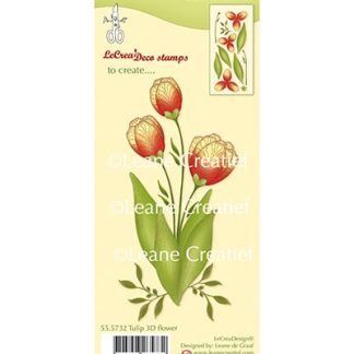 LeCrea - clear stamp 3D Bloem tulp