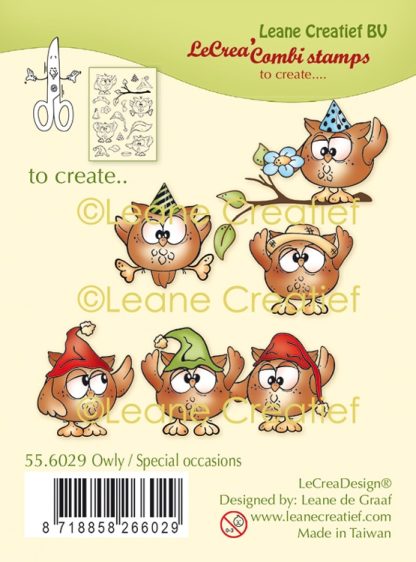 LeCreaDesign - combi clear stamp Uil- special occasions