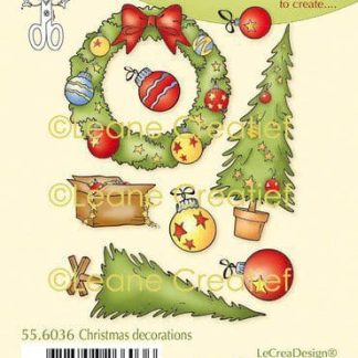 LeCrea - clear stamp combi Kerst decoraties