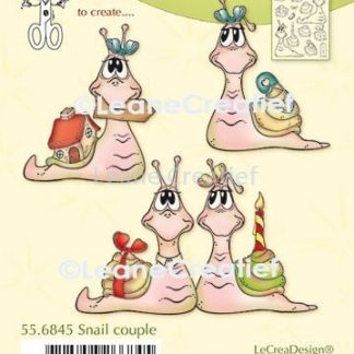 LeCreaDesign - combi clear stamp Snail couple