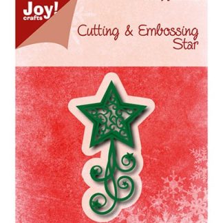 Kerstster met swirls