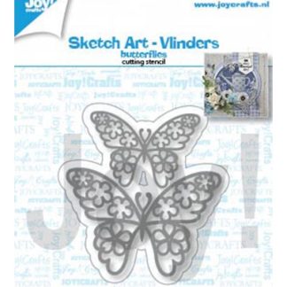 Snijstencil- Sketch art-Vlinders