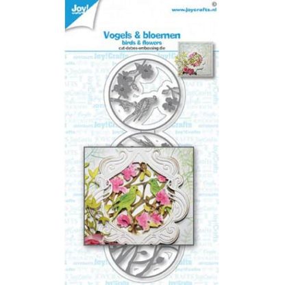 Stans-debos-embossing mal - Vogels & Bloemen