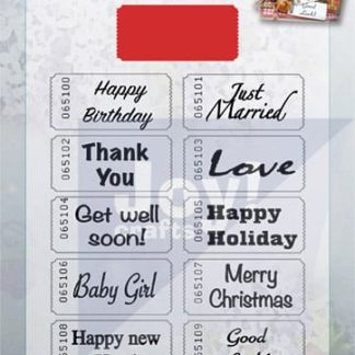 Joy! Crafts Set stencil (48x22mm) + stempels (105*172)