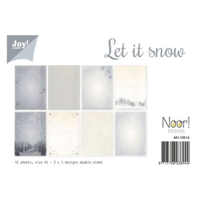 Joy!Crafts Papierset A4 Let snow 3x4pcs dubbelzijdig 200g