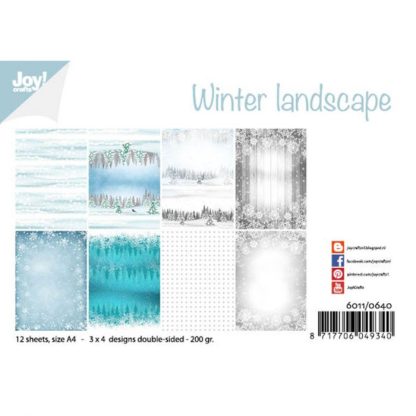 Joy!Crafts Papierset A4 12pcs Winter landscape