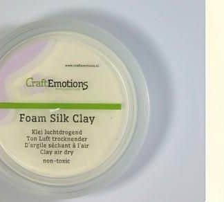CraftEmotions Silk foam clay - wit 28gr