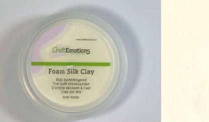 CraftEmotions Silk foam clay - wit 28gr