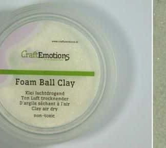 CraftEmotions Foamball clay - wit 75ml - 23gr