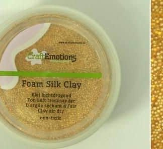 CraftEmotions Foamball clay - goud glitter 75ml - 23gr