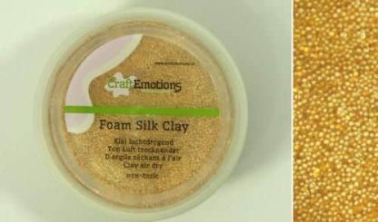 CraftEmotions Foamball clay - goud glitter 75ml - 23gr