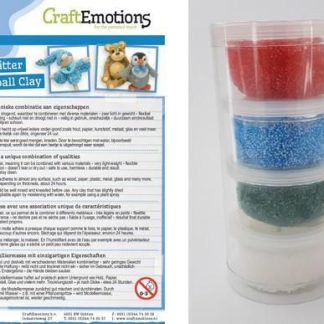 CraftEmotions Foamball clay - Xmas glitter set 4 x 23gr