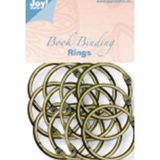(12) Boekbinders-ringen antiek koper 35mm