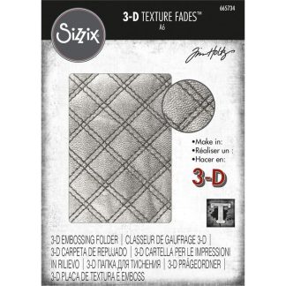 Sizzix 3-D Texture Fades Embossing Folder Quilted