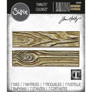 Sizzix  Thinlits die set Woodgrain colorize